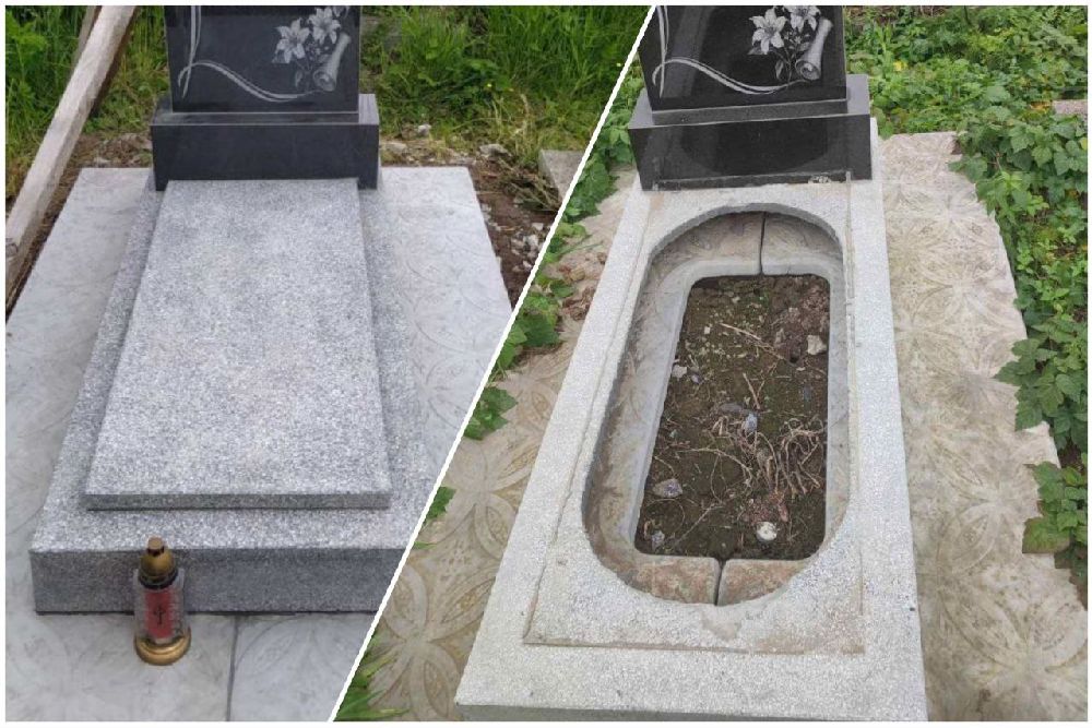 За два місяці вже кілька випадків: на міському кладовищі з пам’ятника вкрали плиту (ФОТО)