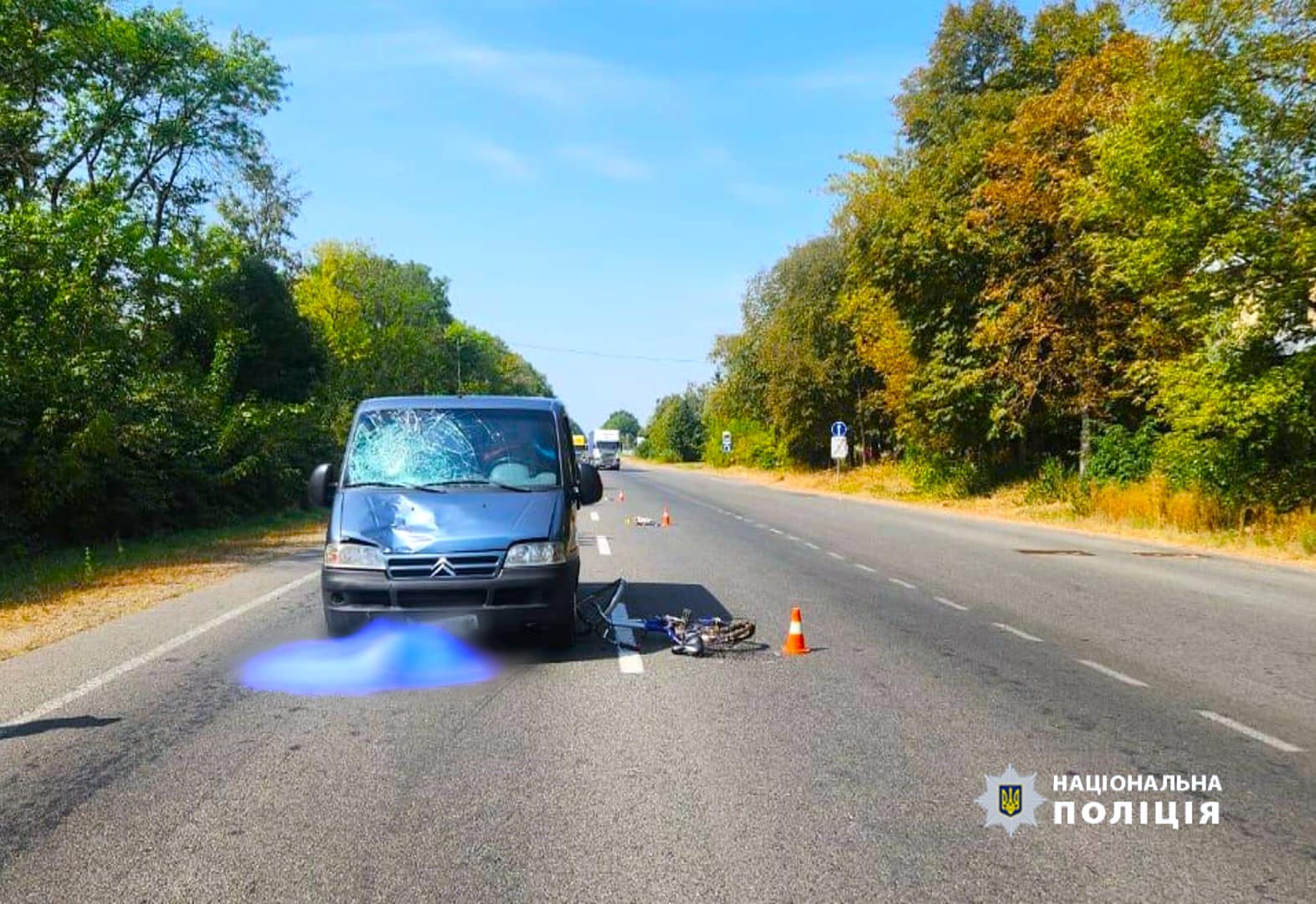 На Коломийщині водійка мікроавтобуса на смерть збила велосипедиста (ФОТО)