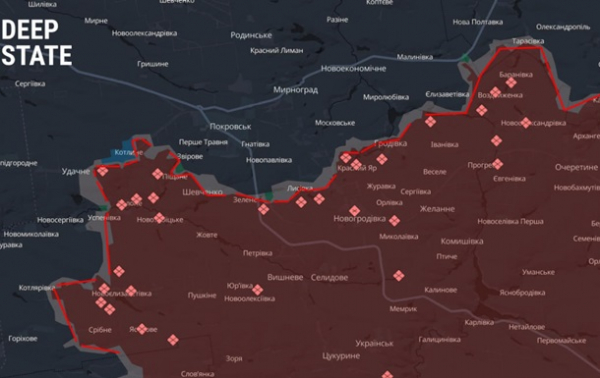 DeepState назвали надскладні ділянки на Покровському напрямку