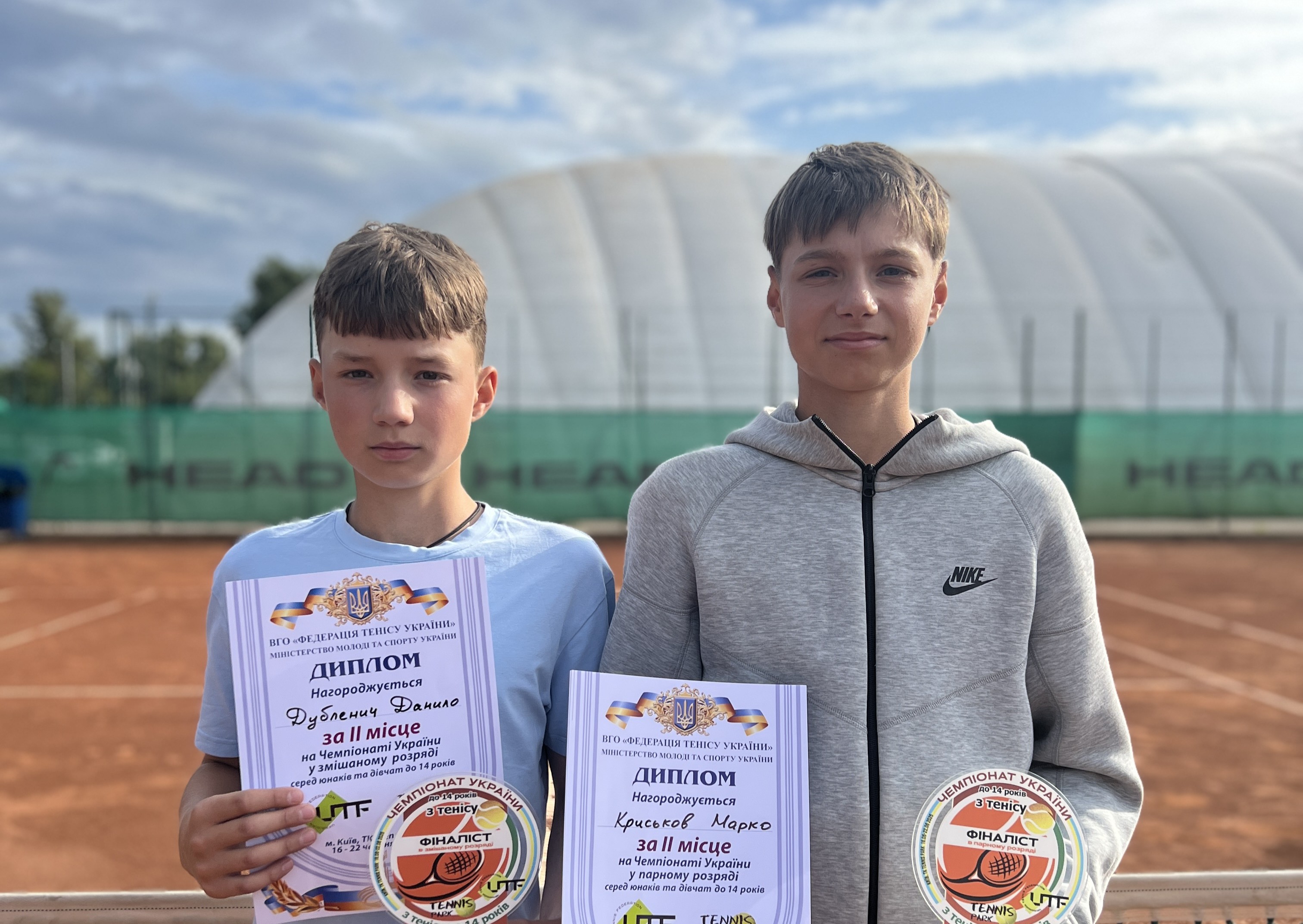 Франківські тенісисти Дубленич і Криськов — срібні призери Чемпіонату України