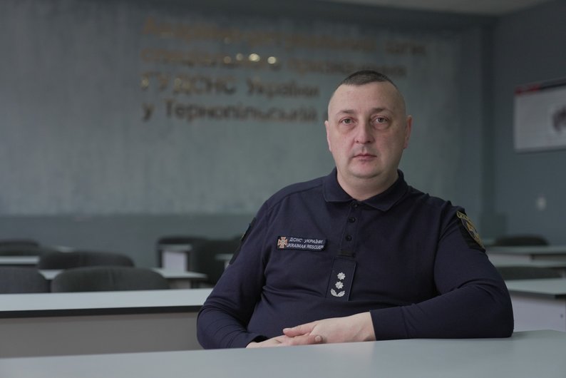 Ігор Невінський, начальник групи рятувальних робіт аварійно-рятувального загону спеціального призначення. Суспільне Тернопіль