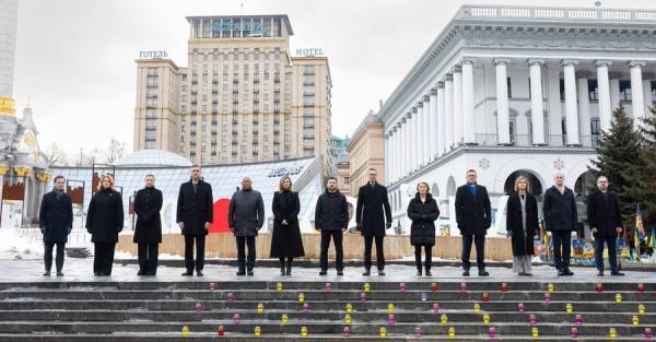 Зеленські з європейськими лідерами відвідали Софійський собор та Майдан Незалежності - Новини України