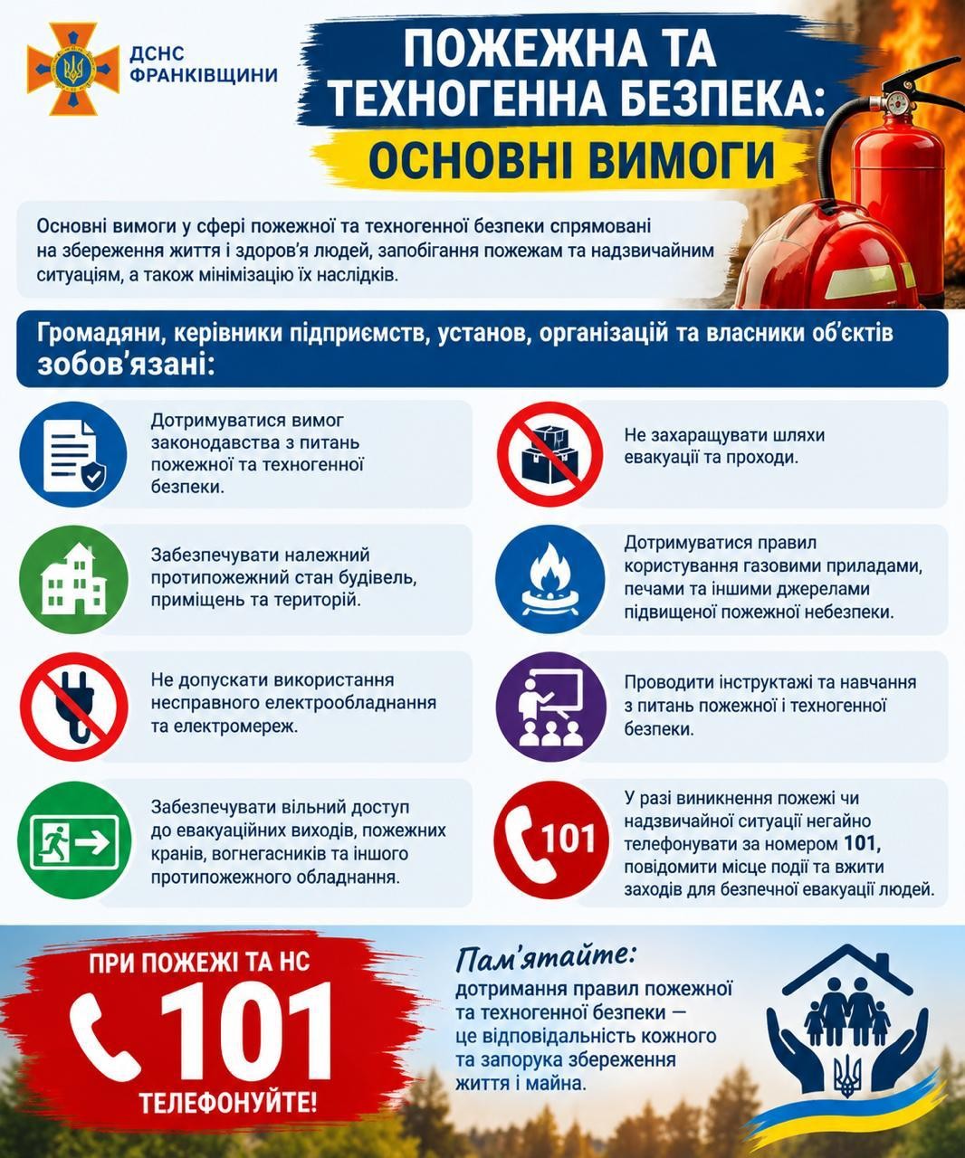 Пожежна та техногенна безпека: основні вимоги